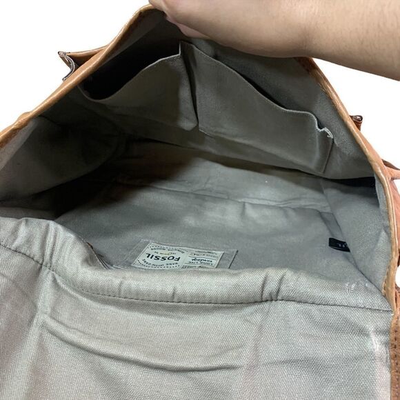 Fossil Vintage Reissue Light Brown Leather Messenger Bag‎ - Picture 7 of 15